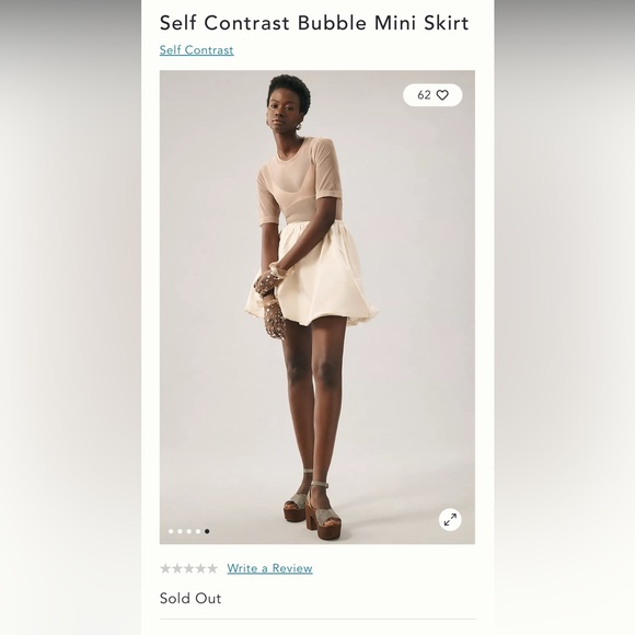 Anthropologie Self Contrast Bubble Mini Skirt NWOT - Picture 15 of 15